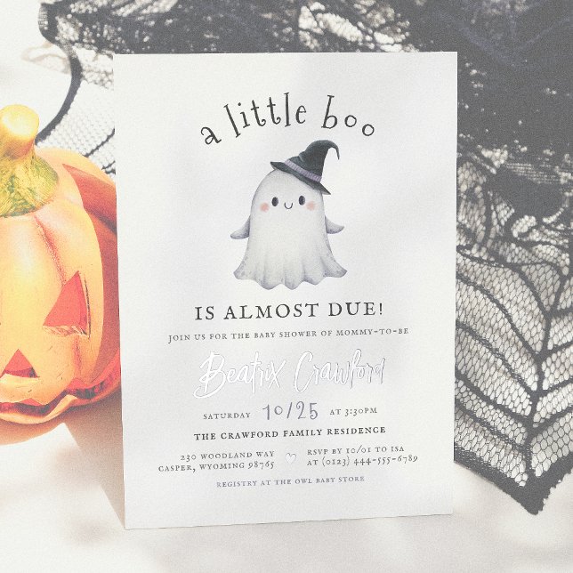 Shiny Little Boo Halloween Girl Baby Shower (Creator Uploaded)