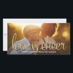 Shiny Love & Cheer Holiday Photo Card<br><div class="desc">Celebrate the season with this modern and stylish holiday photo card from Berry Berry Sweet.</div>