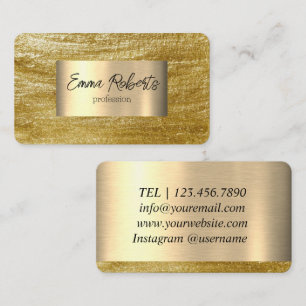 Shiny Luxury Polished Gold Business Card