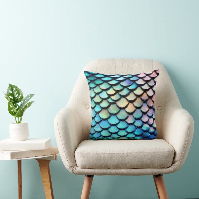 Shiny magic mermaid fish scale cushion (Chair)