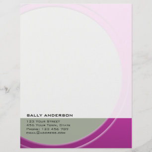 Shiny Metallic Customisable any Text and Colour Customised Letterhead