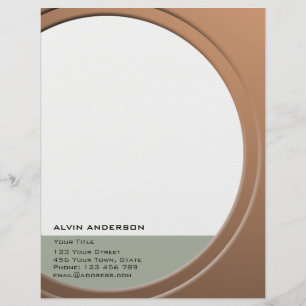 Shiny Metallic Customisable any Text and Colour Letterhead Design