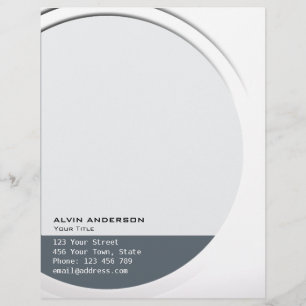 Shiny Metallic Customisable any Text and Colour Personalised Letterhead