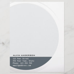 Shiny Metallic Customisable any Text and Colour Personalized Letterhead