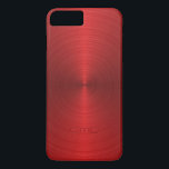 Shiny Metallic Red Design Stainless Steel Look Case-Mate iPhone Case<br><div class="desc">Shiny metallic red design stainless steel look. Customisable and optional monogram. This is an image of metallic background</div>