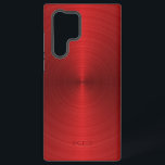 Shiny Metallic Red Texture Stainless Steel Look Samsung Galaxy Case<br><div class="desc">Image of a shiny metallic red texture,  stainless steel look. Minimalistic,  and simple design with a customisable monogram.</div>