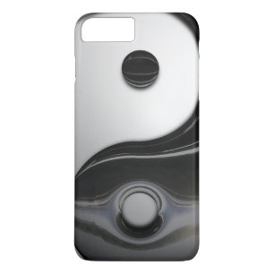 Shiny Metallic Yin and Yang Symbol Case-Mate iPhone Case