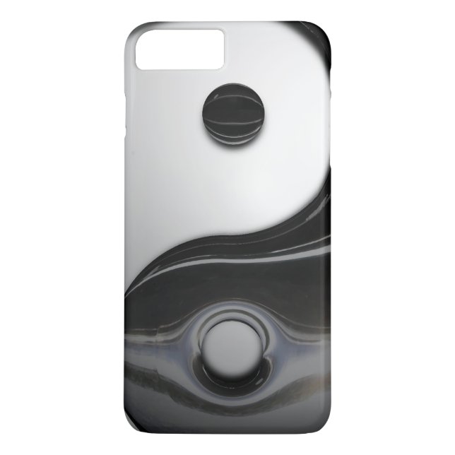 Shiny Metallic Yin and Yang Symbol Case-Mate iPhone Case (Back)