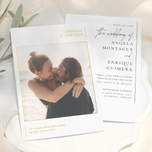 Shiny Minimal Typography & Romantic Photo Wedding
