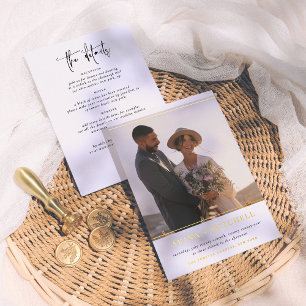Shiny Minimalist All In One QR Code Photo Wedding