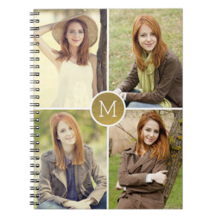 Shiny Monogram Custom Notebook