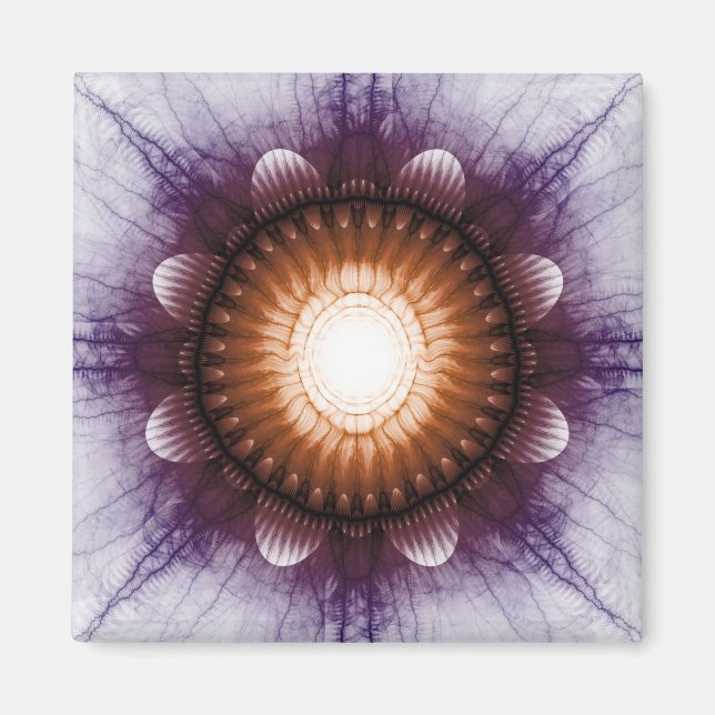 Shiny mystical red violet ornament magnet (Front)
