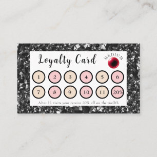 Shiny Obsidian & Red Crystal Ball Loyalty Card