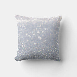 shiny of silver glitter abstract background cushion