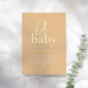 Shiny Oh Baby Groovy Yellow Floral Baby Shower