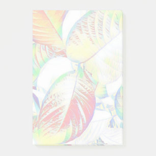 Shiny Pastel Leaves Post-It Notes