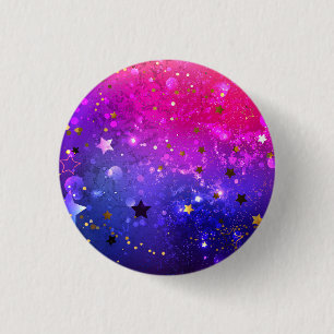 Shiny Pink Blue Background 3 Cm Round Badge