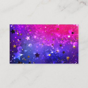 Shiny Pink Blue Background Business Card