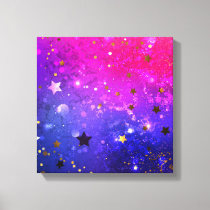 Shiny Pink Blue Background Canvas Print