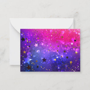 Shiny Pink Blue Background Card