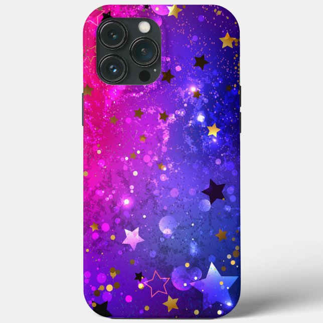 Shiny Pink Blue Background Case-Mate iPhone Case (Back)