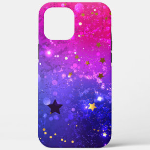 Shiny Pink Blue Background iPhone 12 Pro Max Case