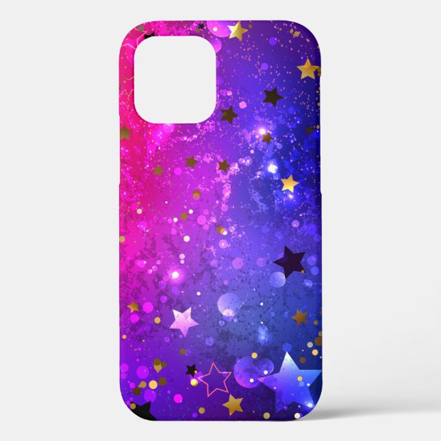 Shiny Pink Blue Background Case-Mate iPhone Case (Back)