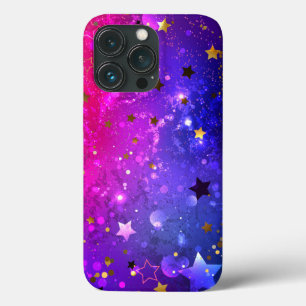 Shiny Pink Blue Background iPhone 13 Pro Case