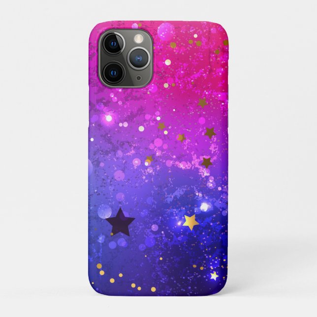 Shiny Pink Blue Background Case-Mate iPhone Case (Back)