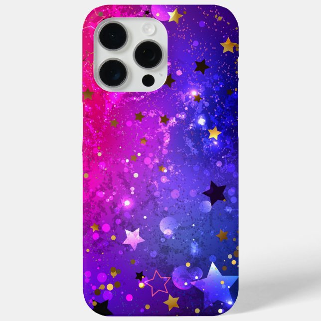 Shiny Pink Blue Background Case-Mate iPhone Case (Back)