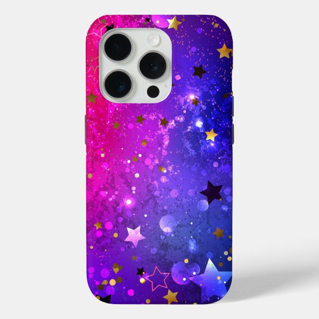 Shiny Pink Blue Background Case-Mate iPhone Case (Back)