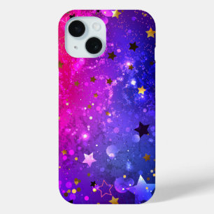 Shiny Pink Blue Background iPhone 15 Case