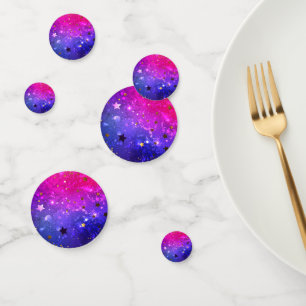 Shiny Pink Blue Background Confetti