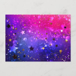 Shiny Pink Blue Background Enclosure Card