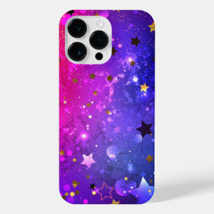 Shiny Pink Blue Background iPhone 14 Pro Max Case