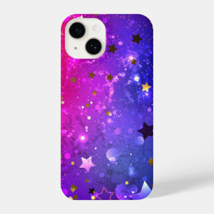 Shiny Pink Blue Background iPhone 14 Case