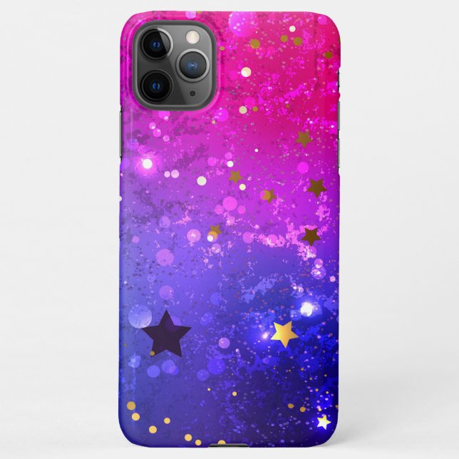 Shiny Pink Blue Background iPhone Case (Back)