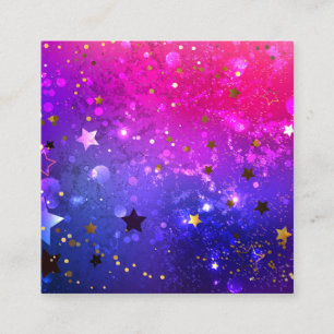 Shiny Pink Blue Background Loyalty Card