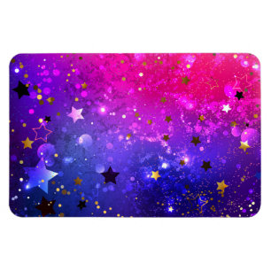 Shiny Pink Blue Background Magnet