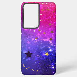 Shiny Pink Blue Background Samsung Galaxy Case