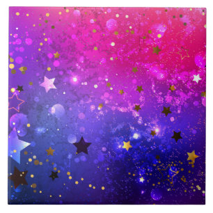 Shiny Pink Blue Background Tile