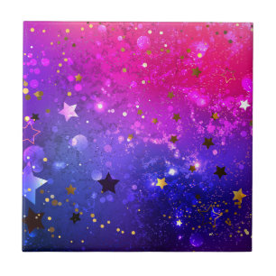 Shiny Pink Blue Background Tile