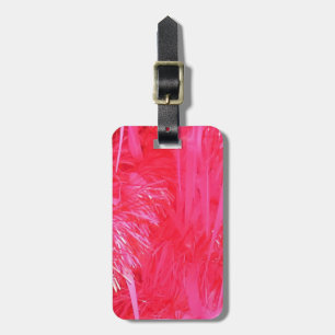 Shiny Pink Christmas Tree Luggage Tag