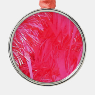 Shiny Pink Christmas Tree Metal Tree Decoration