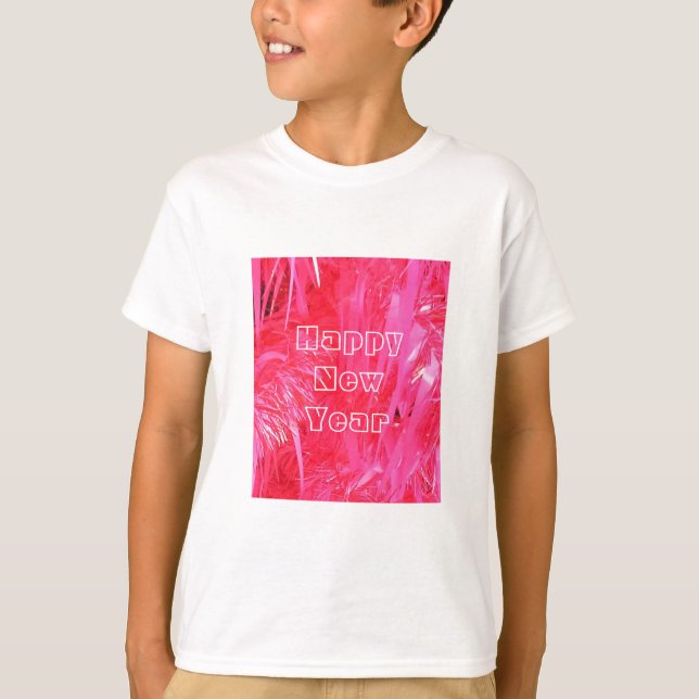 Shiny Pink Christmas Tree T-Shirt (Front)
