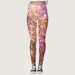 Shiny Pink Leggings<br><div class="desc">The leggings transition from pink to gold, creating a dynamic visual effect.</div>