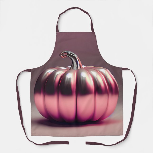 Shiny Pink Pumpkin Apron (Front)