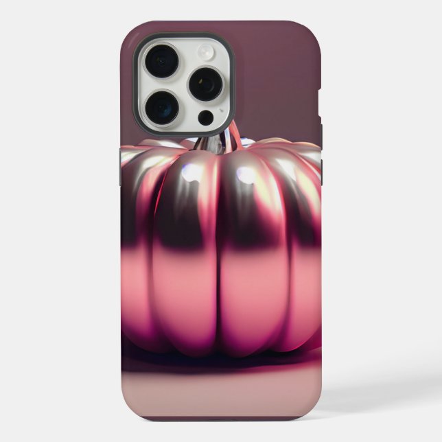 Shiny Pink Pumpkin iPhone Case (Back)