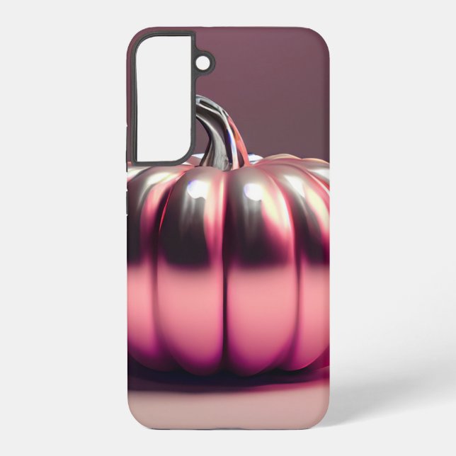 Shiny Pink Pumpkin Samsung Galaxy S22+ Case (Back)