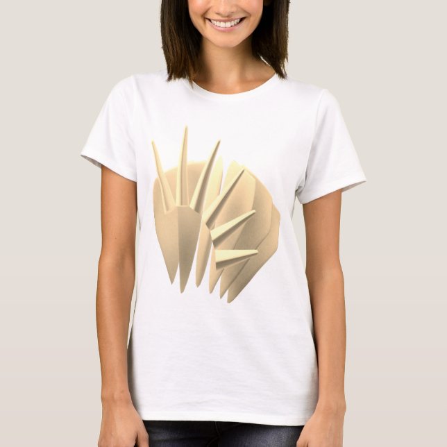SHINY pointy abstract modern silky T-Shirt (Front)